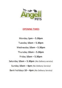 Angell Pets opening times